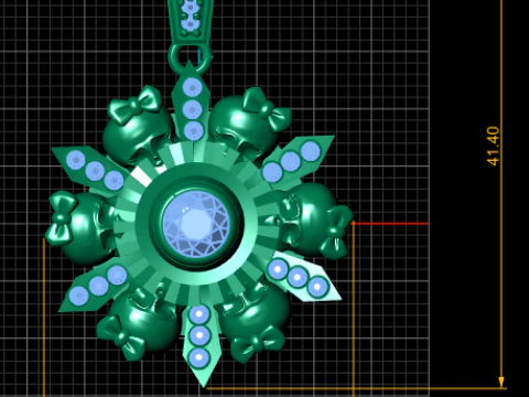 FLOWER GOLD PENDANT 3D Print Model
