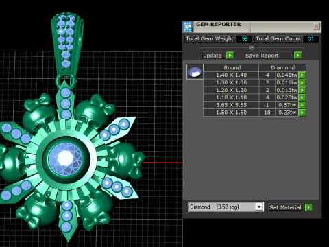 FLOWER GOLD PENDANT 3D Print Model