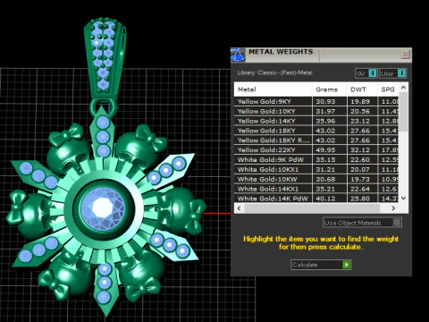 FLOWER GOLD PENDANT 3D Print Model