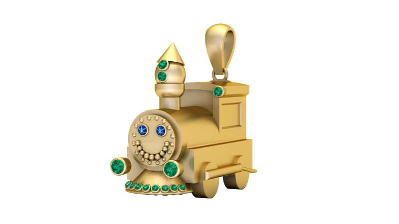 Trian Gold Pendant 3Dプリントモデル .c4d .max .obj .3ds .fbx .stl .blend