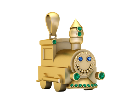Trian Gold Pendant 3Dプリントモデル
