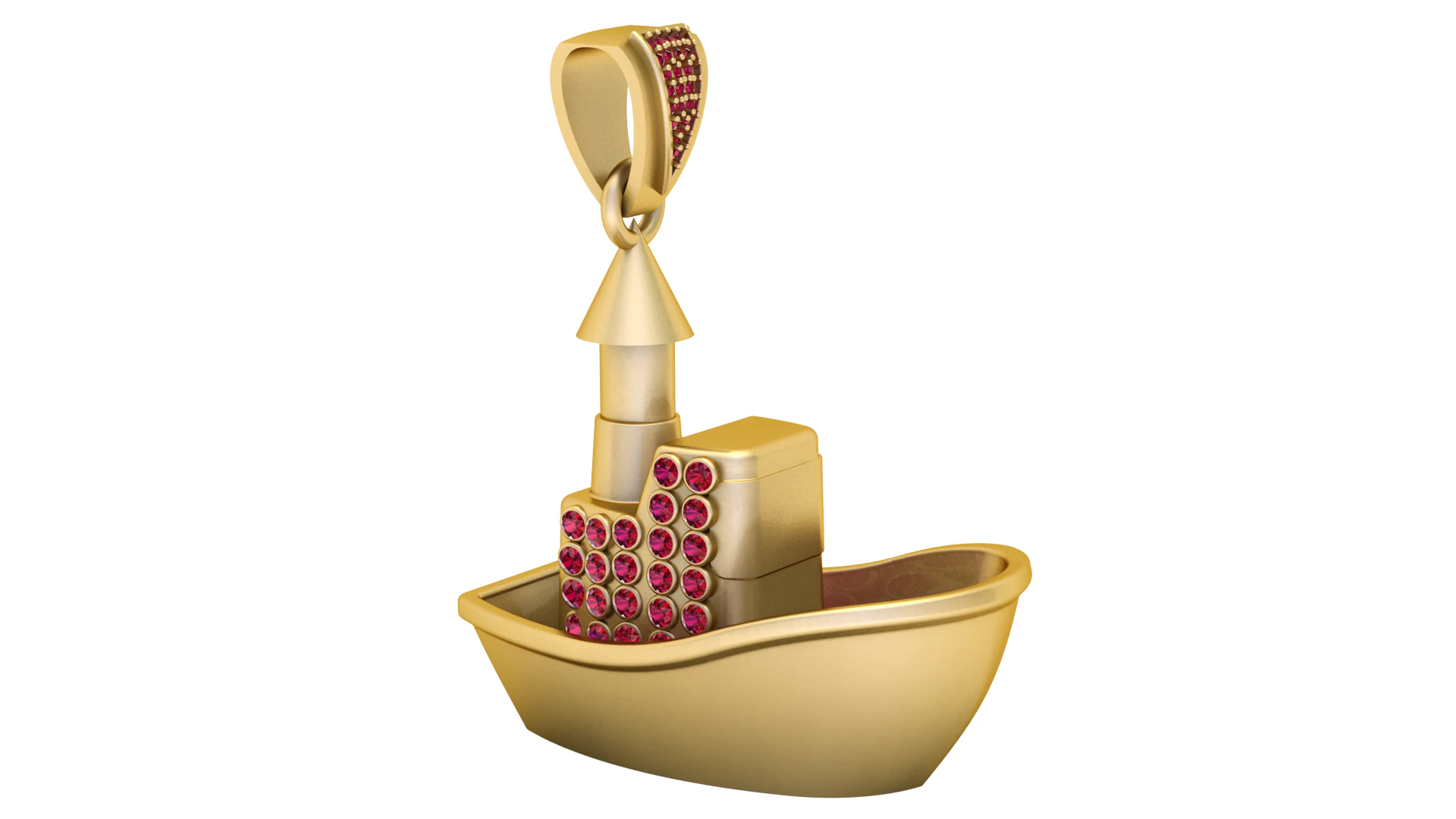 SHIP GOLD PENDANT 3D Print Model .c4d .max .obj .3ds .fbx .stl .blend 