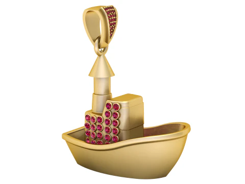 シップゴールドペンダント 3Dプリントモデル