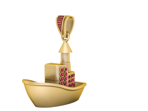 SHIP GOLD PENDANT 3D Print Model
