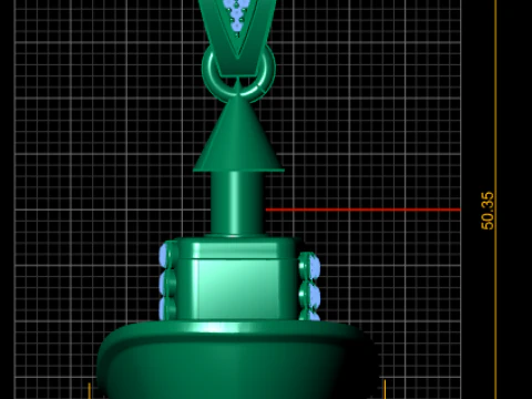 SHIP GOLD PENDANT 3D Print Model