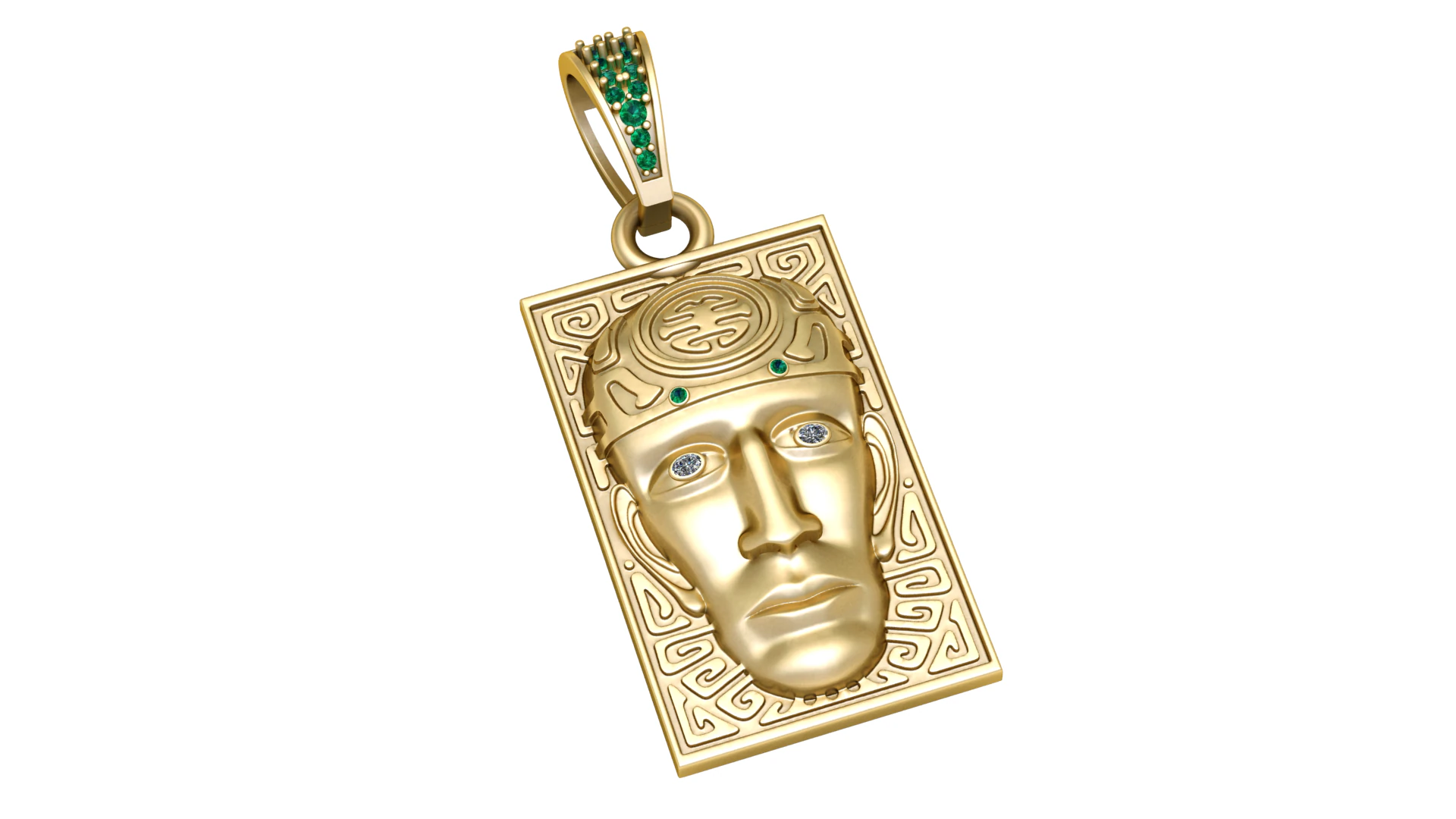 SQURA MEN FACES PENDANT 3D Print Model .c4d .max .obj .3ds .fbx .stl .blend