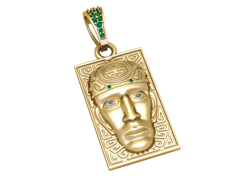 SQURA MEN FACES PENDANT 3Dプリントモデル