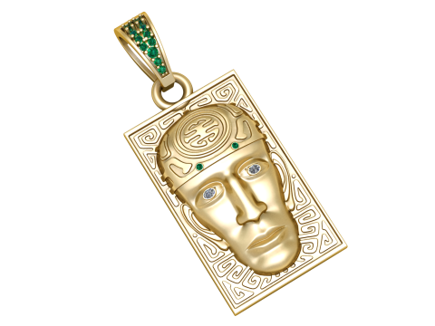 SQURA MEN FACES PENDANT 3D Print Model