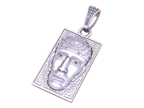 SQURA MEN FACES PENDANT 3D Print Model