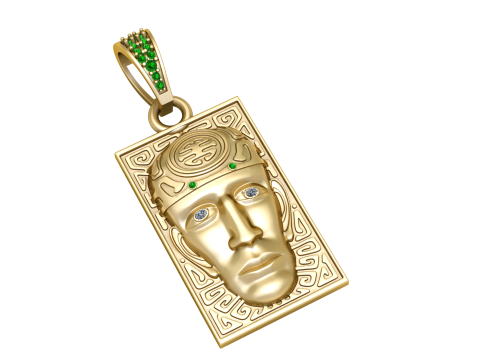 SQURA MEN FACES PENDANT 3D Print Model