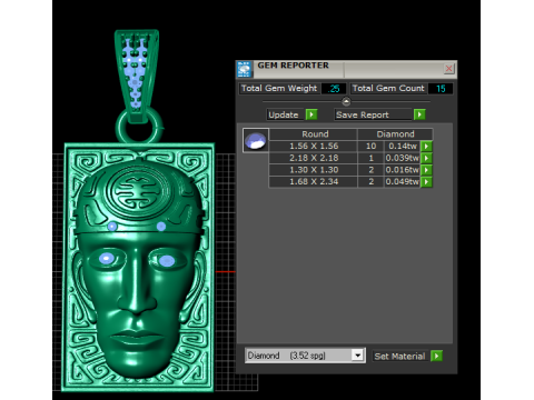 SQURA MEN FACES PENDANT 3D Print Model