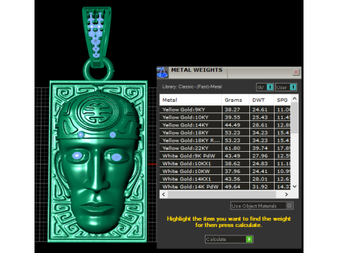 SQURA MEN FACES PENDANT 3D Print Model