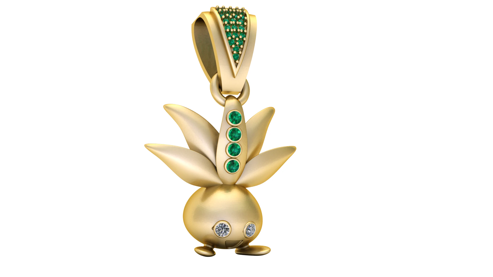 3D Gold Pendant 3D Print Model .c4d .max .obj .3ds .fbx .stl .blend 
