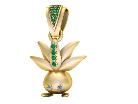 3D Gold Pendant 3D Print Model
