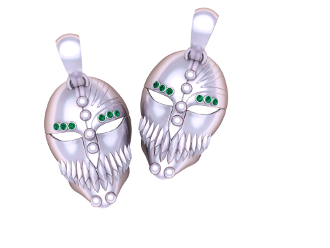 SKULL MASK FACES PENDANT 3D Print Model