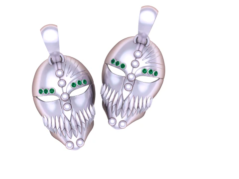 SKULL MASK FACES PENDANT 3D Print Model
