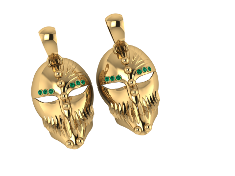 SKULL MASK FACES PENDANT 3D Print Model