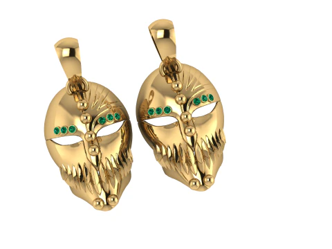 SKULL MASK FACES PENDANT 3D Print Model