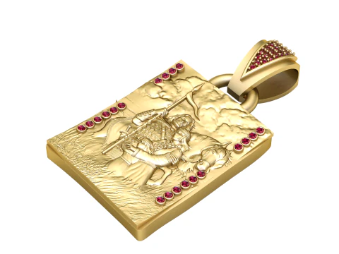 3D GOLD PENDANT 3D Print Model
