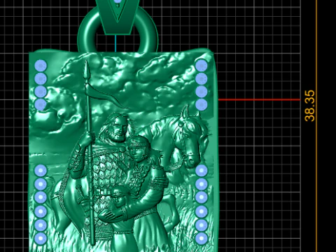 3D GOLD PENDANT 3D Print Model