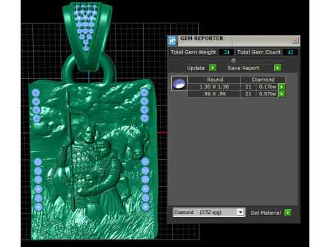 3D GOLD PENDANT 3D Print Model