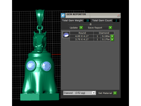 HOURS GOLD PENDANT Modello di stampa 3D