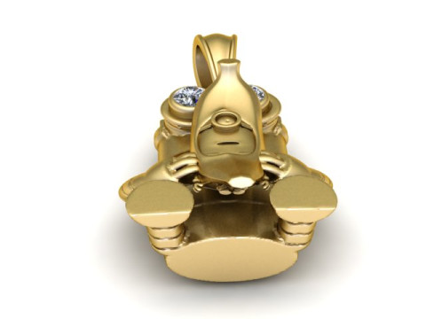 3D GOLD PENDANT Modello di stampa 3D