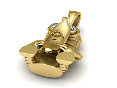 3D GOLD PENDANT 3D Print Model
