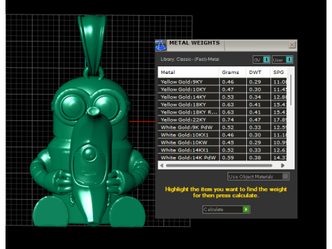 3D GOLD PENDANT Modello di stampa 3D