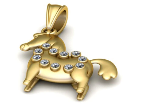 ЧАСЫ ЗОЛОТОЙ КУЛОН 3D Принт Модель