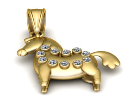 HOURS GOLD PENDANT Model Cetak 3D