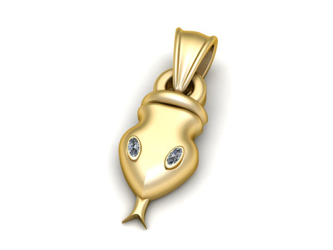 3D GOLD PENDANT 3Dプリントモデル