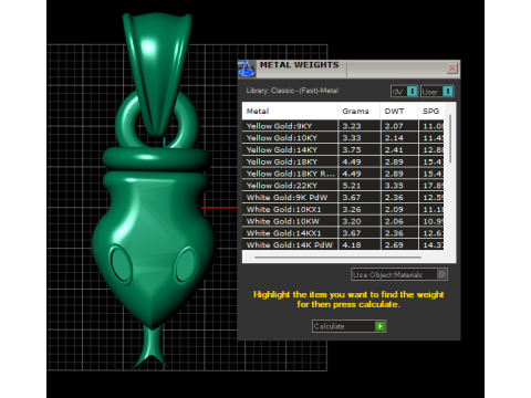 3D GOLD PENDANT 3D Druckmodell