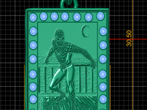 SQUAR SPIDER MAN PENDANT 3D 打印模型