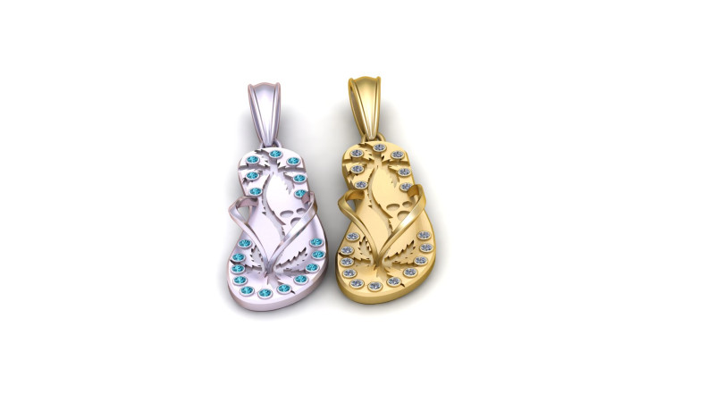 CHAPAL PENDANT 3D Print Model .c4d .max .obj .3ds .fbx .stl .blend