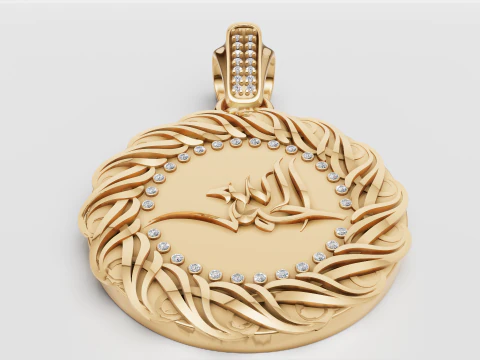 3D ЗОЛОТОЙ КУЛОН 3D Принт Модель