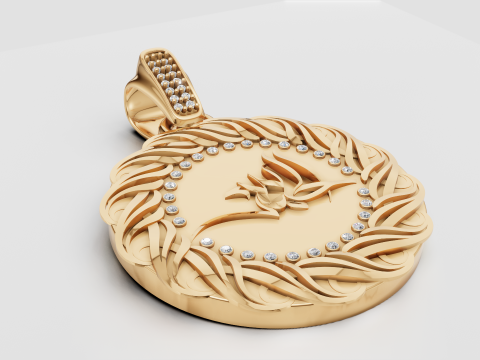 3D GOLD PENDANT 3D Print Model