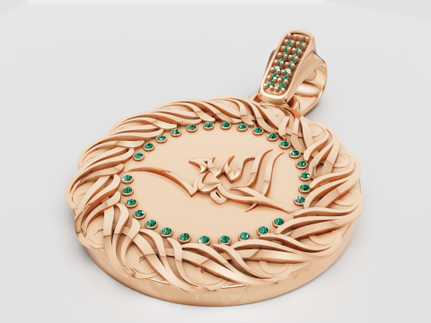 3D GOLD PENDANT 3D Print Model