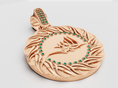 3D GOLD PENDANT 3D Print Model