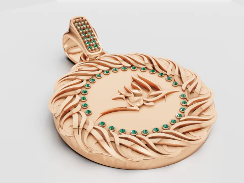 3D GOLD PENDANT 3D Print Model