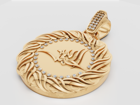 3D GOLD PENDANT 3D Print Model