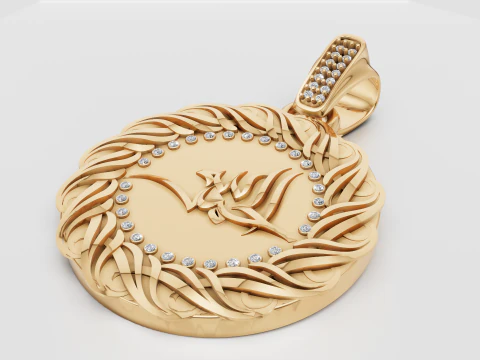 3D GOLD PENDANT 3D Print Model