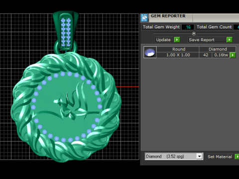 3D GOLD PENDANT 3D Print Model