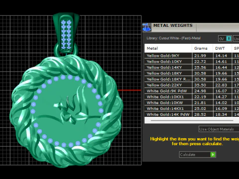3D GOLD PENDANT 3D Print Model