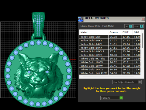 3DGOLDAIMALSPENDANT 3D Принт Модель