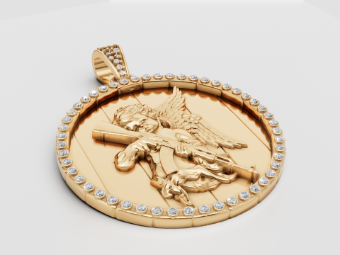 3D GOLD PENDANT 3D Print Model