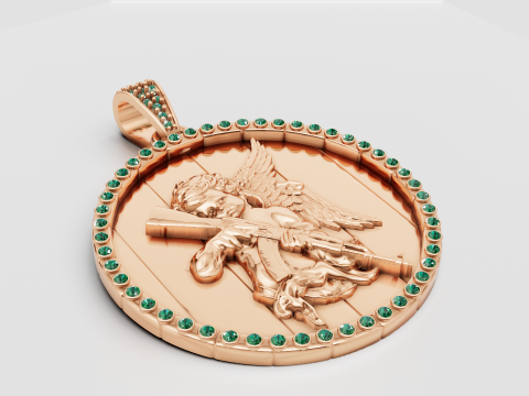 3D GOLD PENDANT 3D Print Model