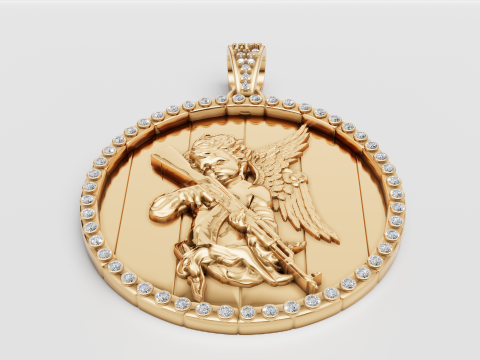 3D GOLD PENDANT 3D Print Model
