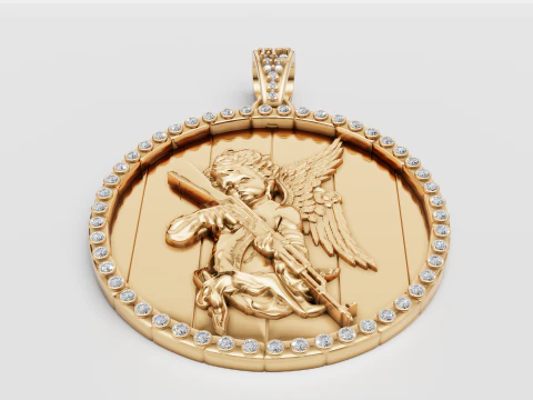 3D GOLD PENDANT 3D Print Model