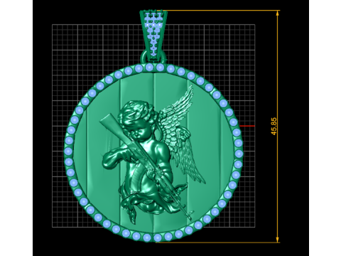 3D GOLD PENDANT 3D Print Model